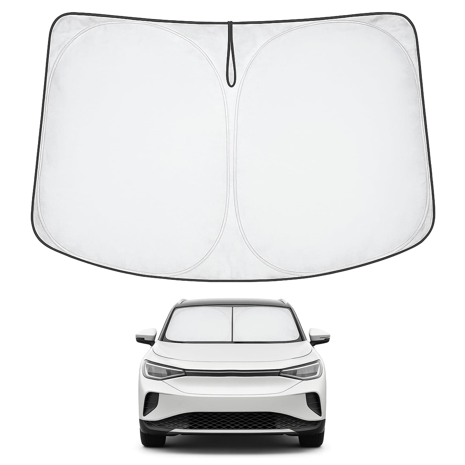 Front Windshield Sun Shade Foldable Sunshade Protector Custom Fit 2021-2023 2024 Volkswagen VW ID.4 Accessories 2024 Upgrade