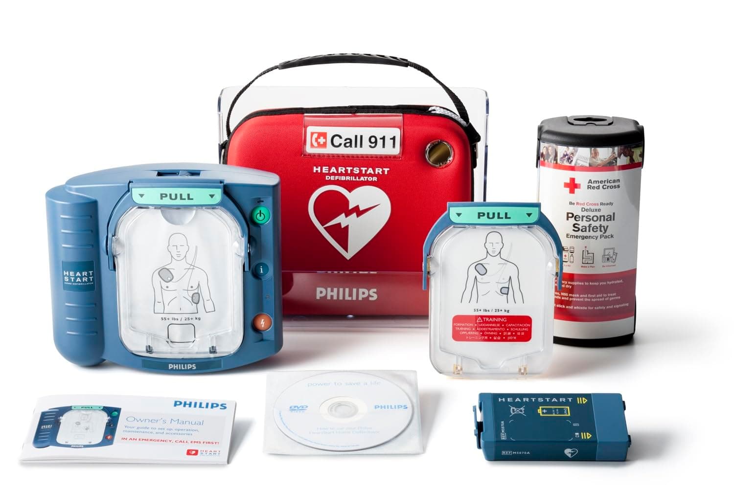 - Philips HeartStart Home AED Defibrillator, Value Package M5068A-C04