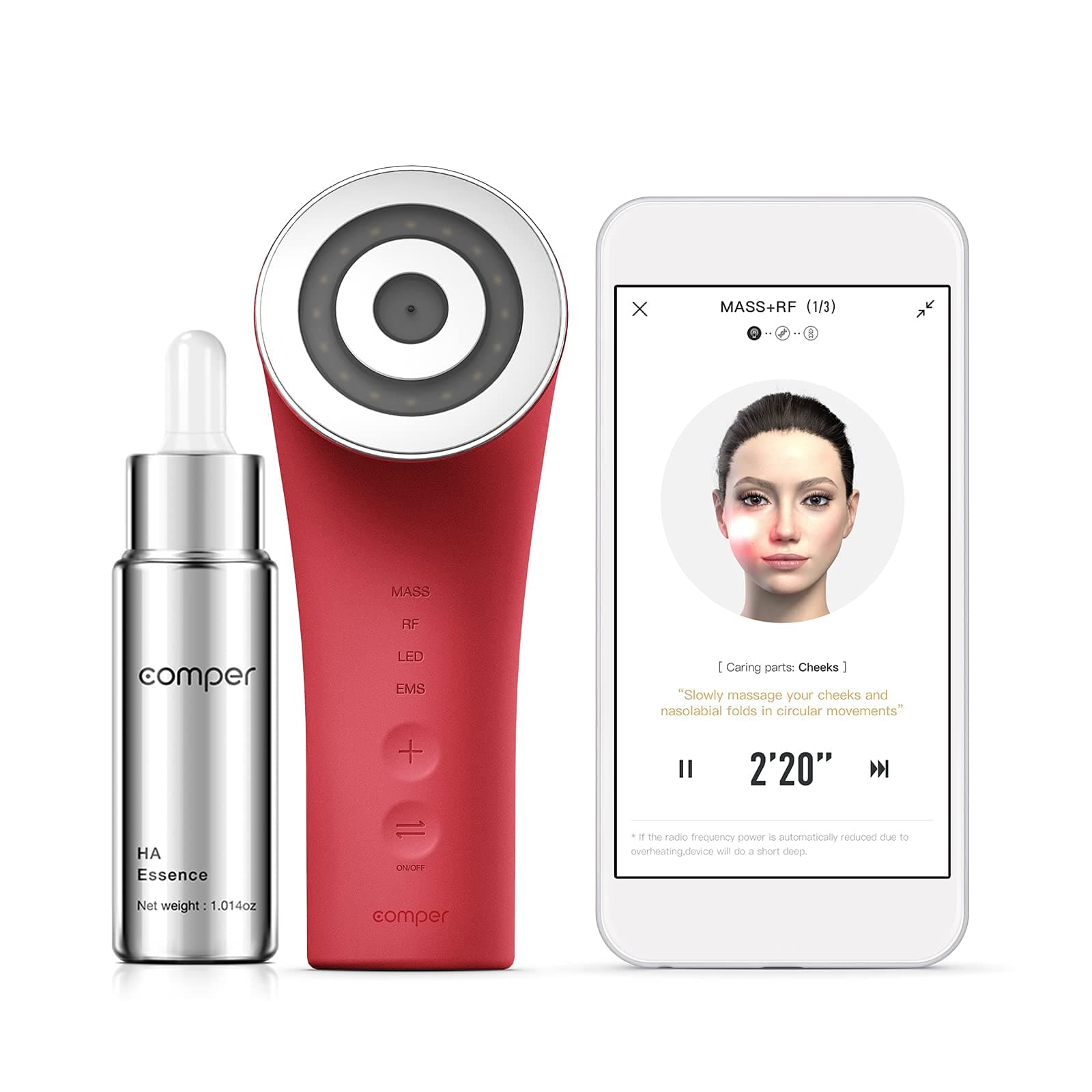 Comper Smarkin 4-in-1 Smart Beauty Device for Anti-Aging, Lifting & Sculpting, Reducing Wrinkles, Ligntening Spots Household Beauty Machine with Skincare Therapy Suggestions