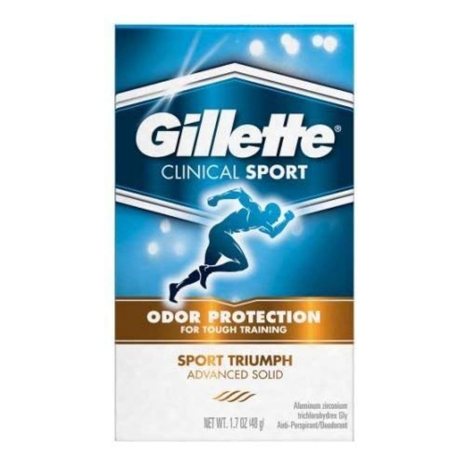 Gillette Advance Solid Sport Triumph Antiperspirant and Deodorant, 1.7 Ounce - 12 per case.