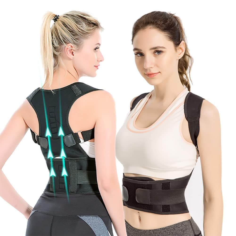 Posture Corrector for Women,Back Brace Support Belt Straightener Posture Corrector for Women Magnetic Back Brace for Body Correction and Lumbar Support Comfortable Scoliosis Back Humpback Correction Belt Size XL