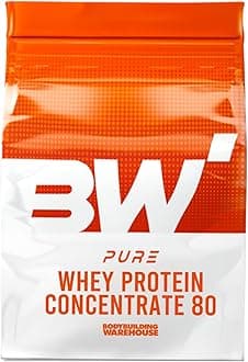 Pure Whey Protein Concentrate 80 - Premium Grass Fed, Low Carb, Low Fat Supplement - 20g Protein Per Scoop - Bodybuilding Warehouse (Smooth Milk Chocolate, 5kg)