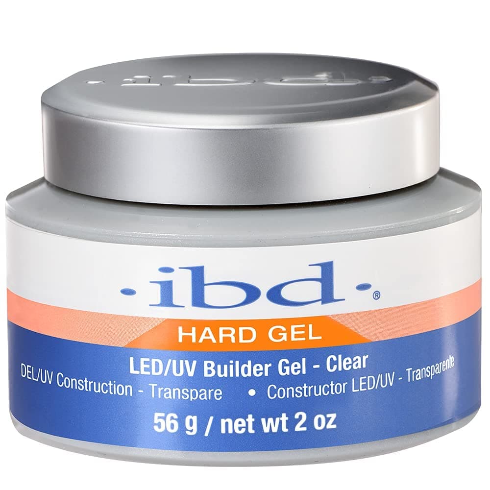 HARD GEL,LED/UV BUILDER GEL - CLEAR 56g Builder Gel and Strengthener Gel for Hard, Strong Nails, Extensions and Growth
