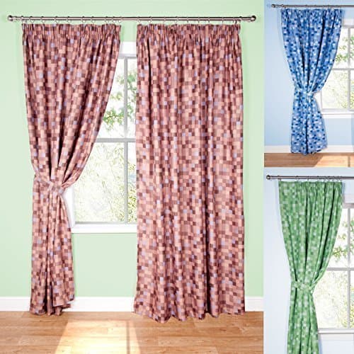 John Aird Pixel Light-Reducing Curtains (Brown, 117 x 183cm (46" x 72"))