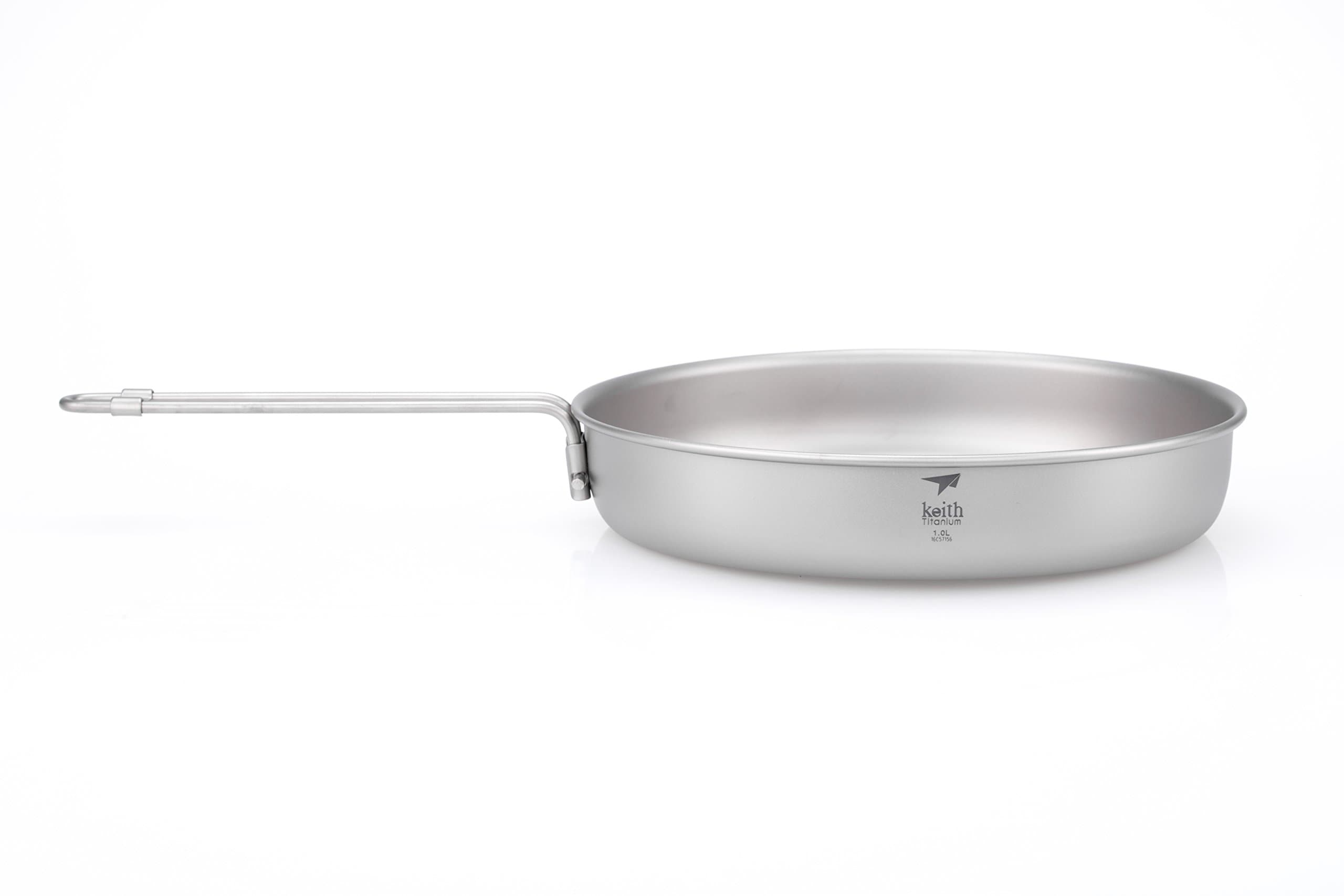 Keith Titanium Ti6034 Fry Pan with Folding Handle - 33.8 fl oz 18th Anniversary: Exclusive Price!