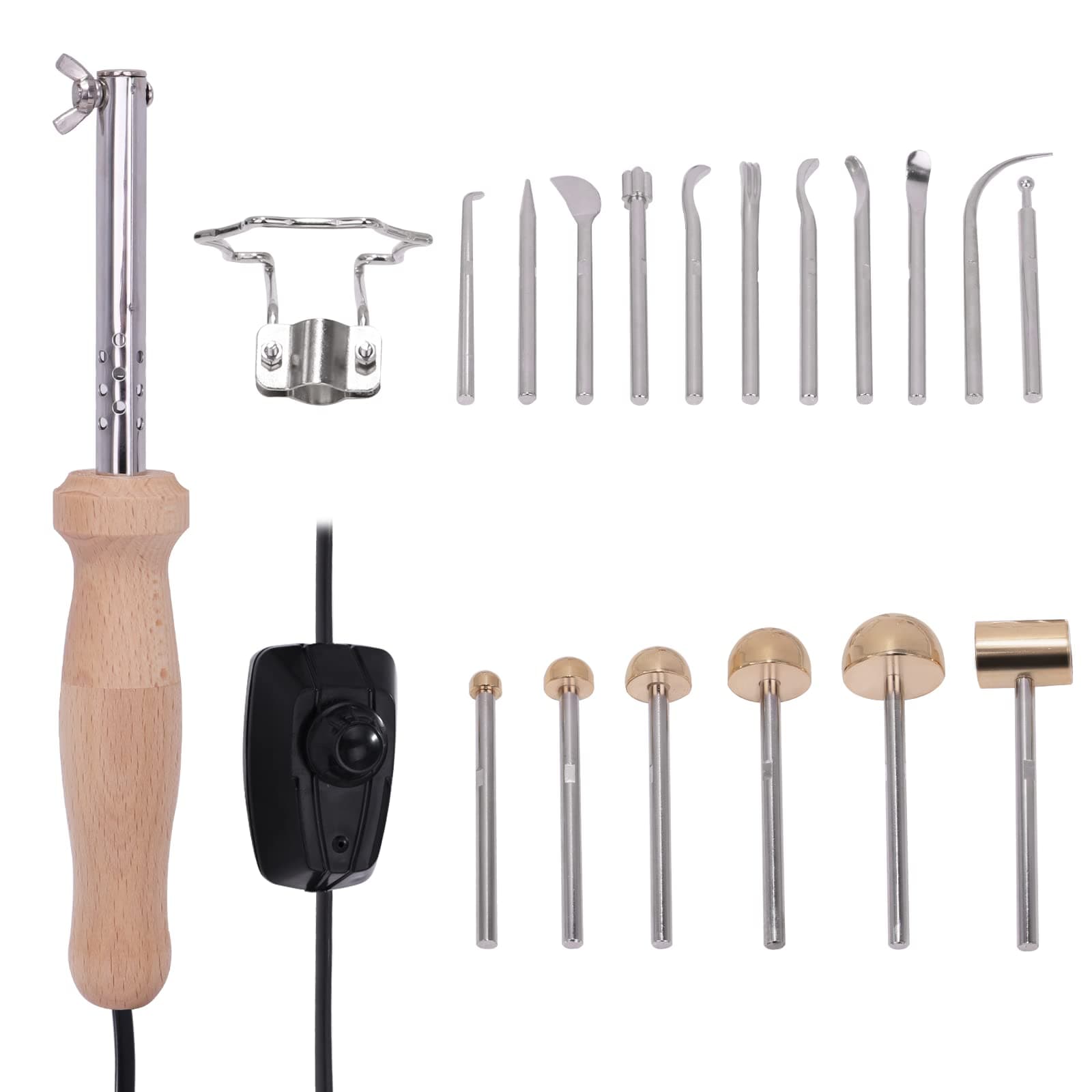 YUCHENGTECHElectric Fabric Flower Maker Making Tools Artificial Flower Making Kits with 17 Ironing Heads 220V