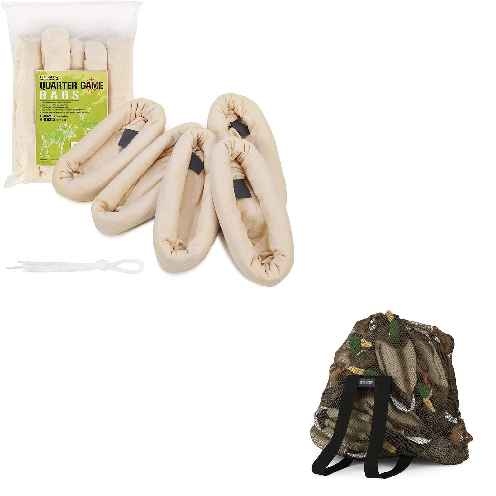 GearOZ 5 Packs Game Bags Bundle with 1-Pack Duck Decoy Bag
