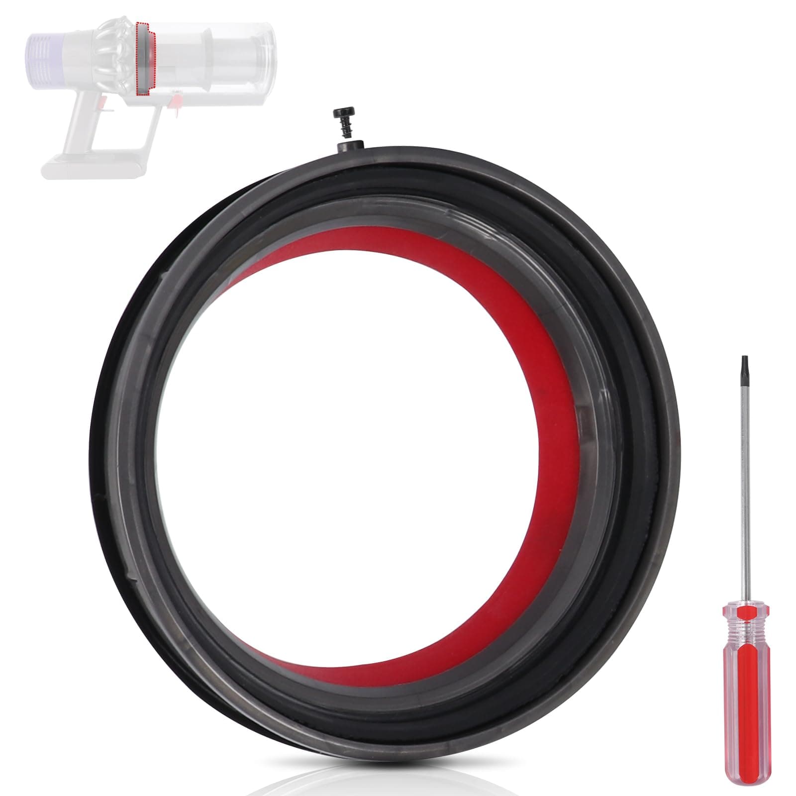 V10 Dust Bin Sealing Ring Compatible with Dyson V10 SV12 Cyclone Vacuum Cleaner Canister Replacement Parts, Dust Bucket/Dirt Cup Bin Parts Accessories