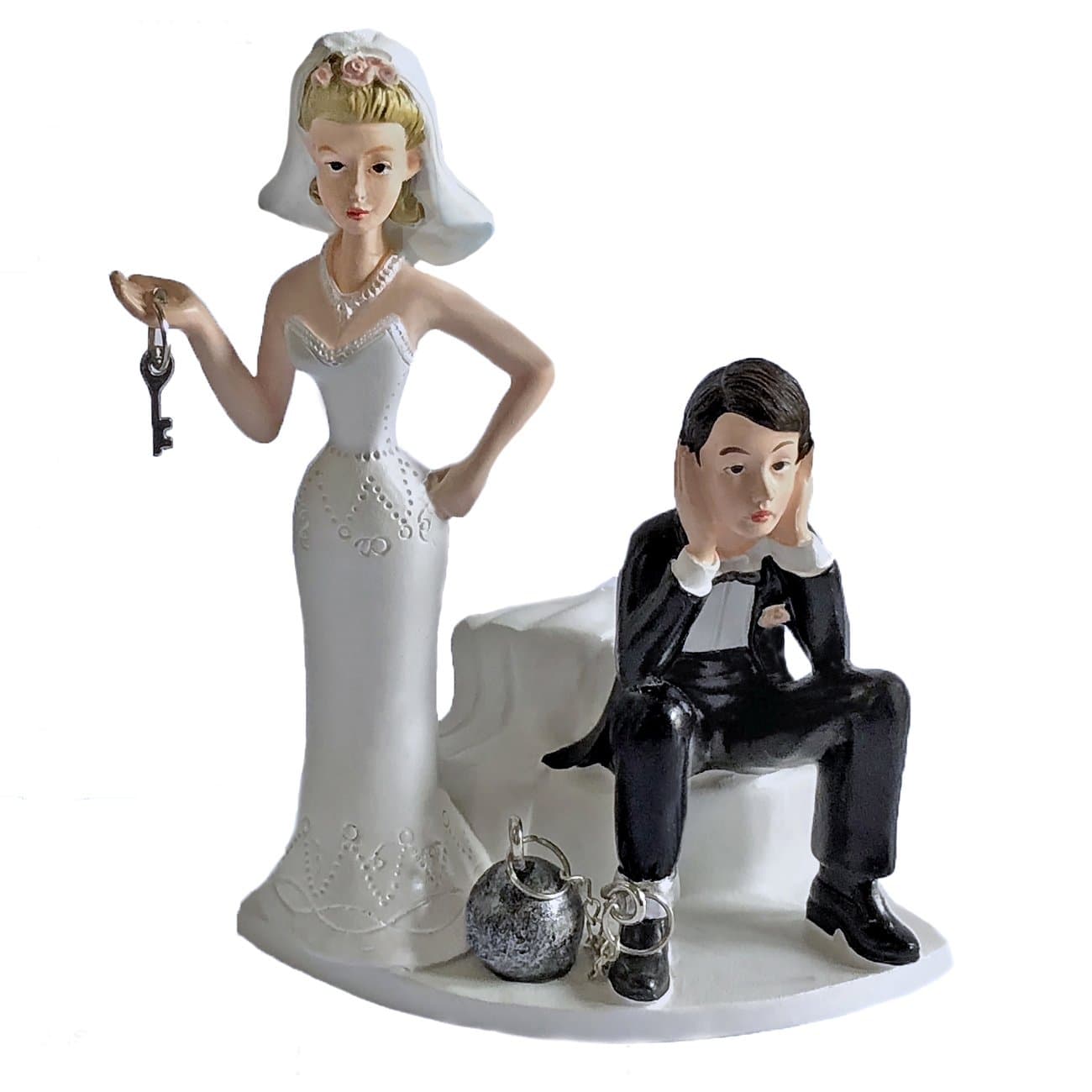 Ball and Chain Humorous Wedding Cake Topper