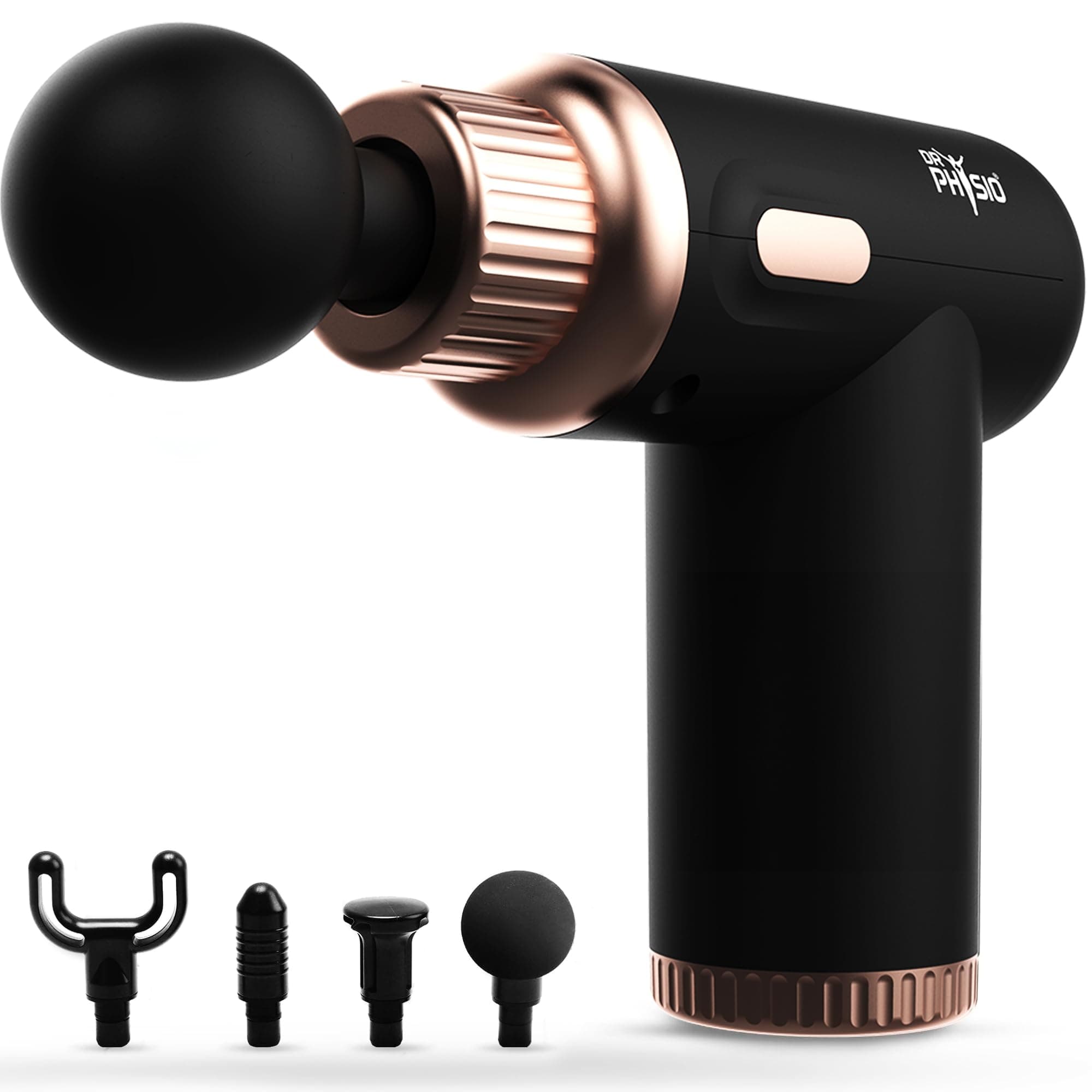 USA Dynamo 1034 Percussion Gun Massager for Full Body Pain Relief, Rechargeable Cordless Deep Tissue Massage Machine for Legs & Arms, 3000 mAh Battery, 4 Massage Heads, Use at Home, Gym