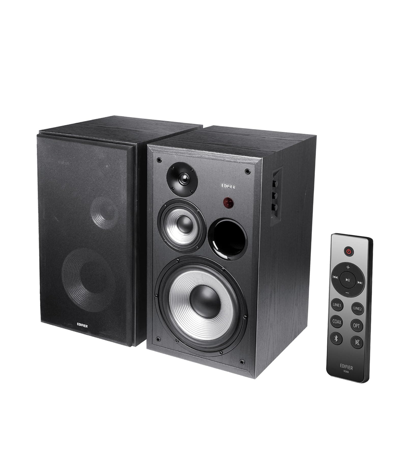 Edifier R2850DB Powered Bluetooth Bookshelf Speakers, Active Near-Field Studio Monitors, 150W RMS 3-Way Sound Monitor Speaker with Subwoofer Line Out, Black (Pair)