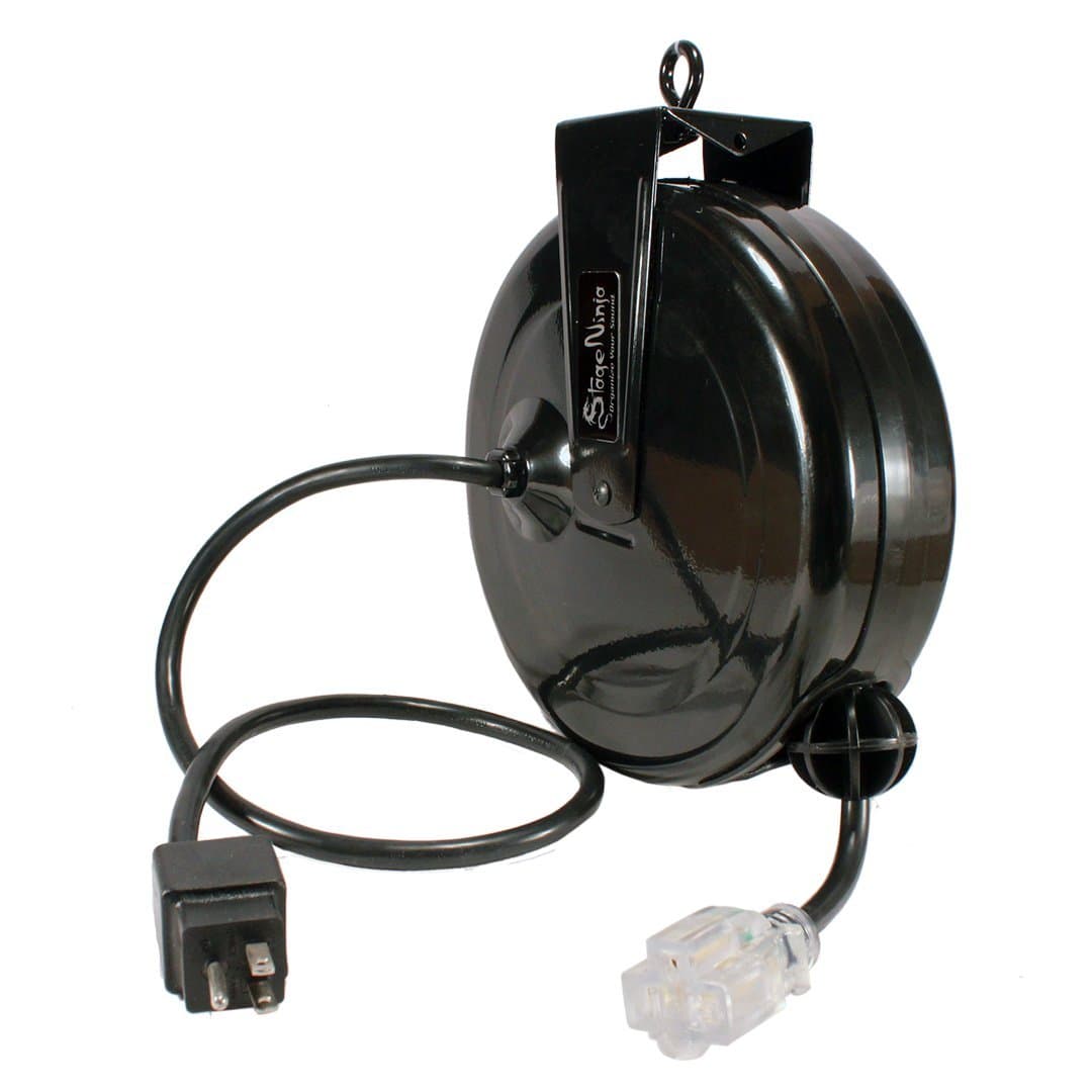 SN-STX-20-4 20 ft. Retractable Power Reel with 4-Tap Head & Circuit Breaker