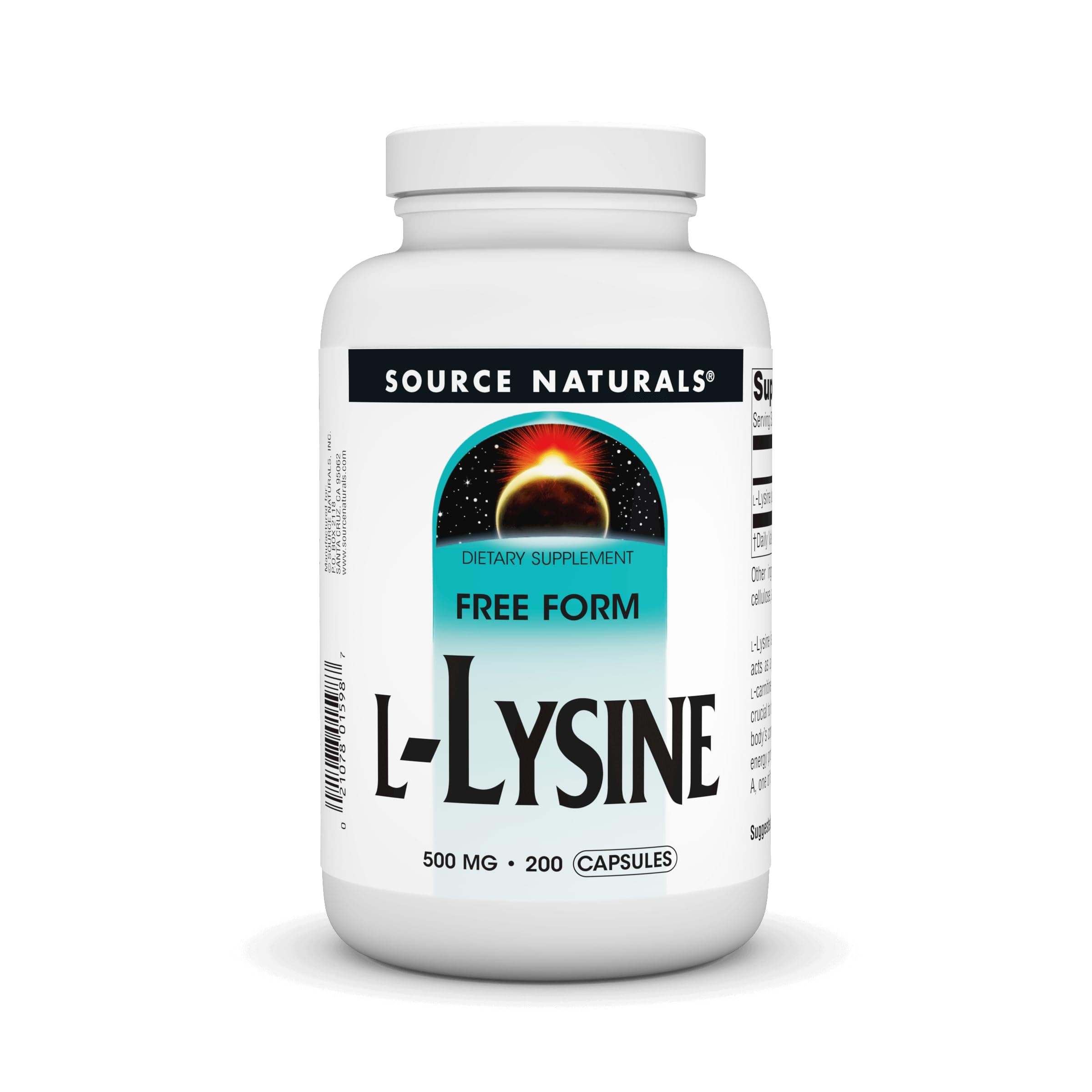 L-Lysine 200 Capsules, 500 mg