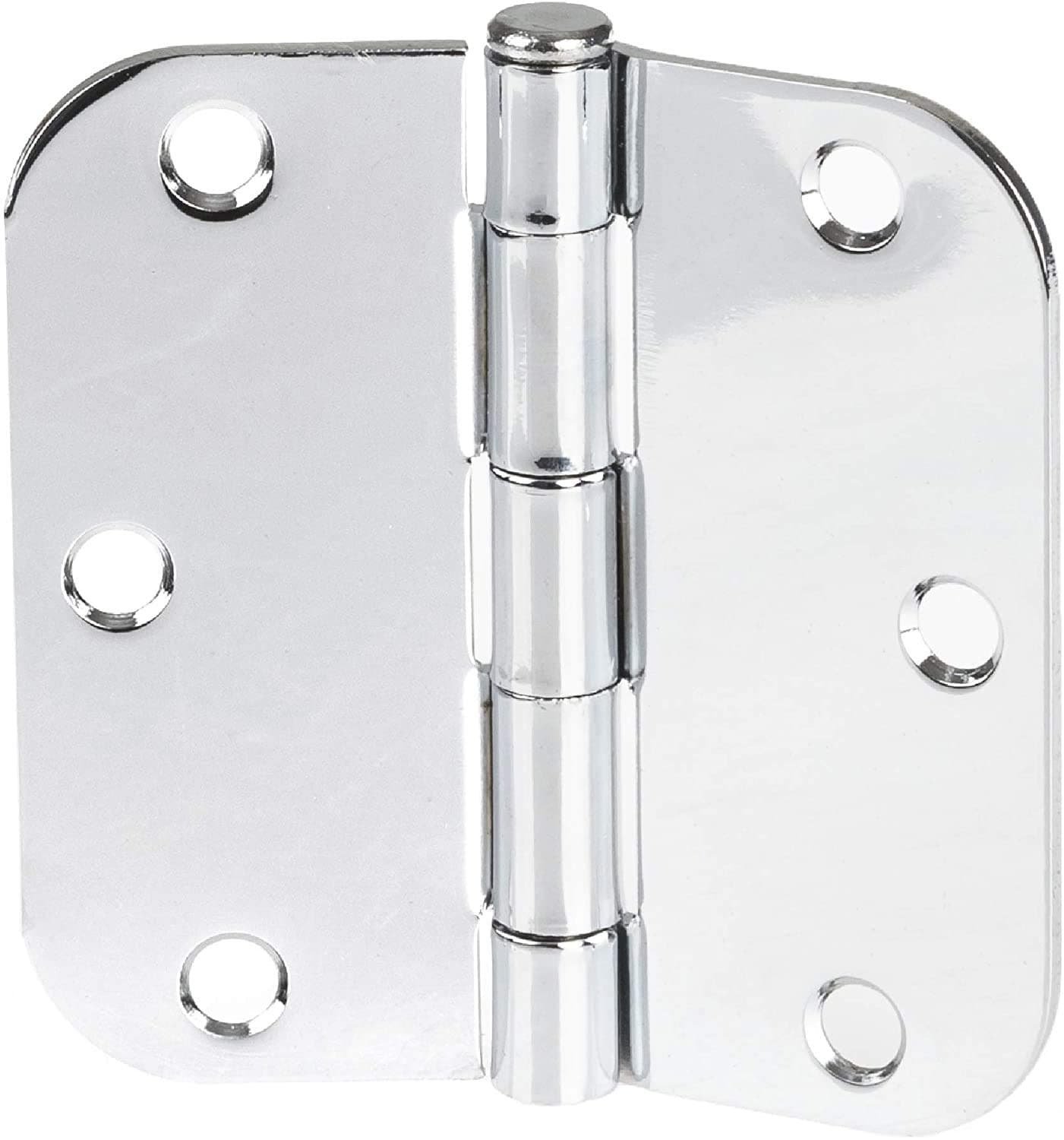 Ilyapa 48 Pack Polished Chrome Door Hinges for Doors, 3.5 x 3.5 Inch Interior Door Hinges, SilverHinges for Doors 3 1/2 Inches, with 5/8 Inch Radius Corners