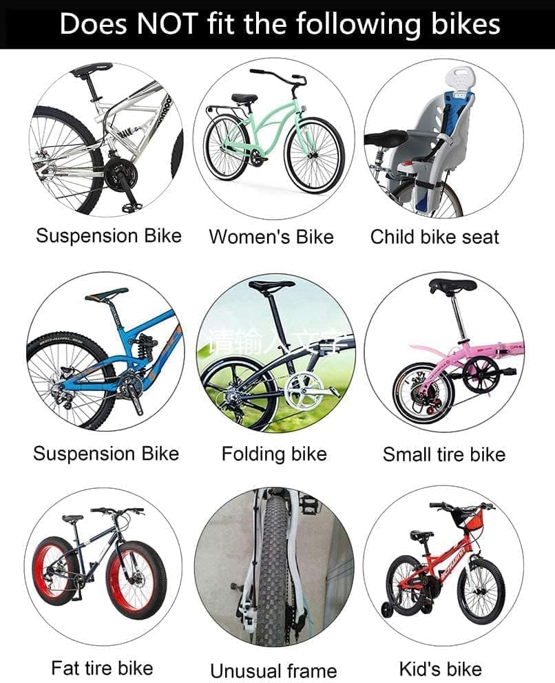 COMINGFIT Rear Bike Rack Bicycle Cargo Rack Quick Release Adjustable Alloy Bicycle Carrier 265lbs Capacity Fit for 24 inch, 26 inch, 27.5 inch, 29 inch Bikes