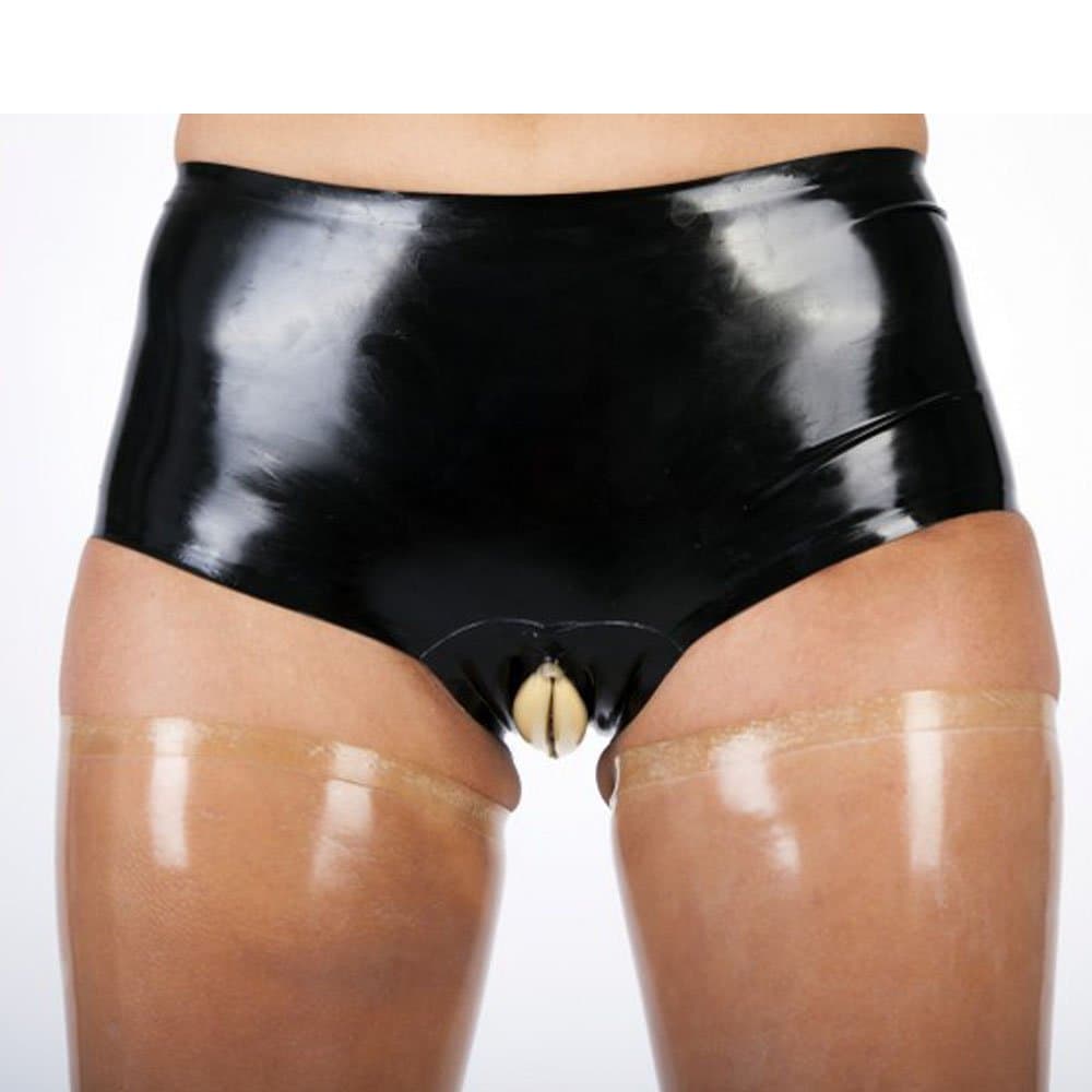 Latex Chaps Underpant Rubber Open Crotch Boyshort #08022 (L)