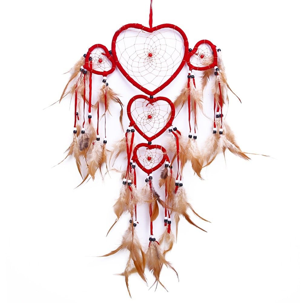 Dream Catcher, DENGHOME Handmade Circular Net with feathers Wall Hanging Decoration Decor Ornament Craft