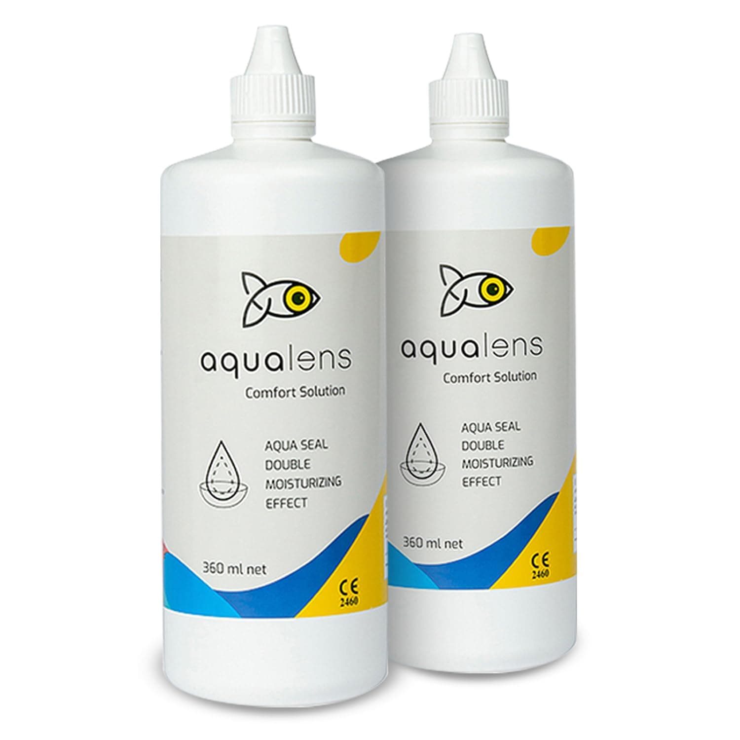 Aqualens Comfort Contact Lens Solution - Multipurpose - Value Pack of 2 (360ml each) + (Lens case Free)