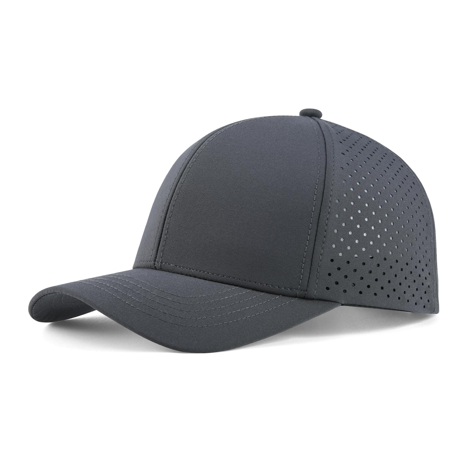 Men Quick Dry Baseball Cap Laser Cut Mesh Ball Curved Brim Snapback Hat