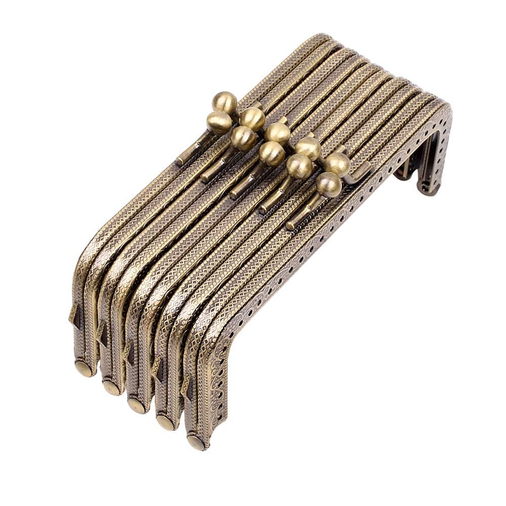 Meta Purse Frame Kiss Clasp Lock Squared Design Bag Clutch Frame DIY Craft 5PCS 5PCS 12.5X5CM