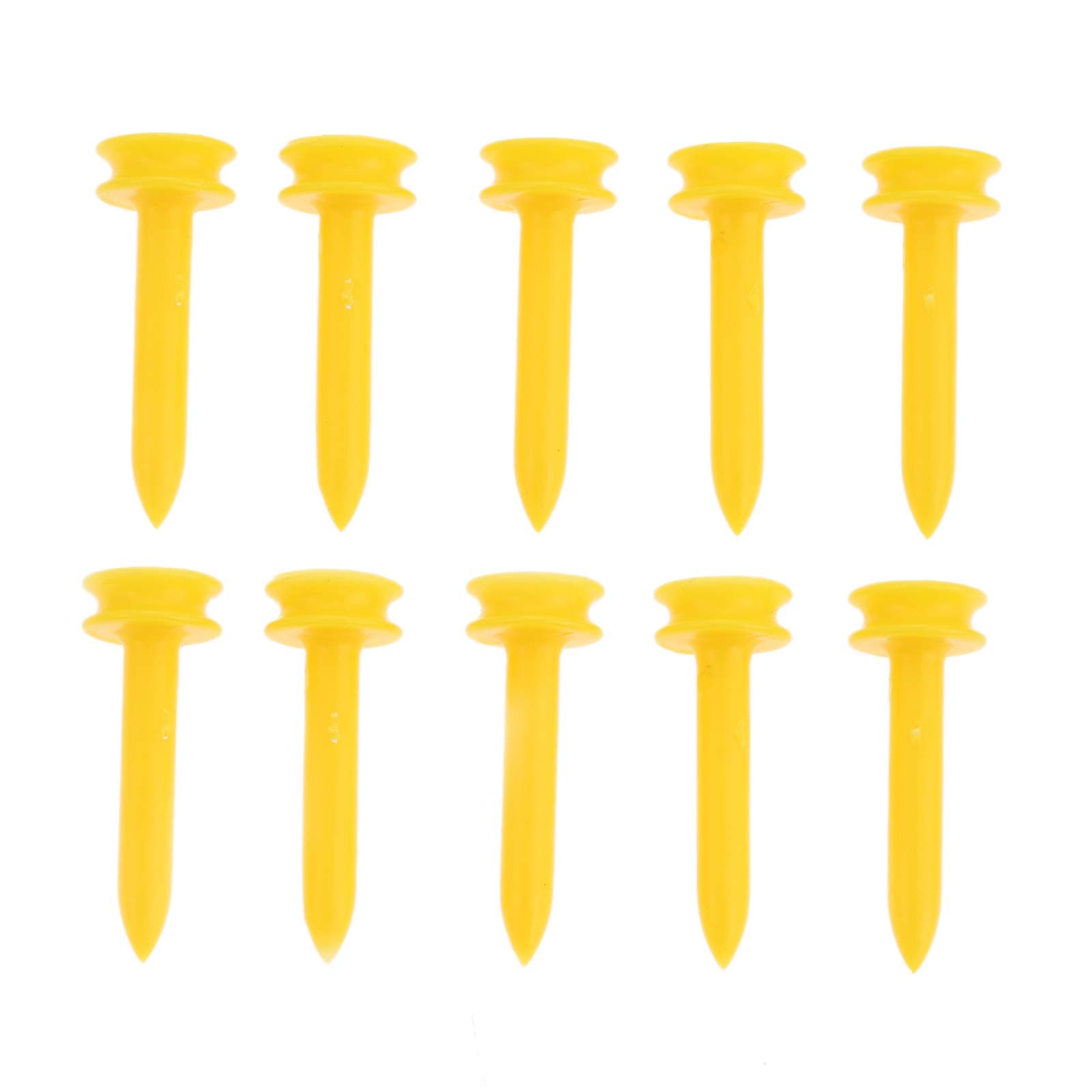 MUXSAM 50pcs Durable 35mm Golf Tees Professional Golf Training Tee Position Marker-Yellow