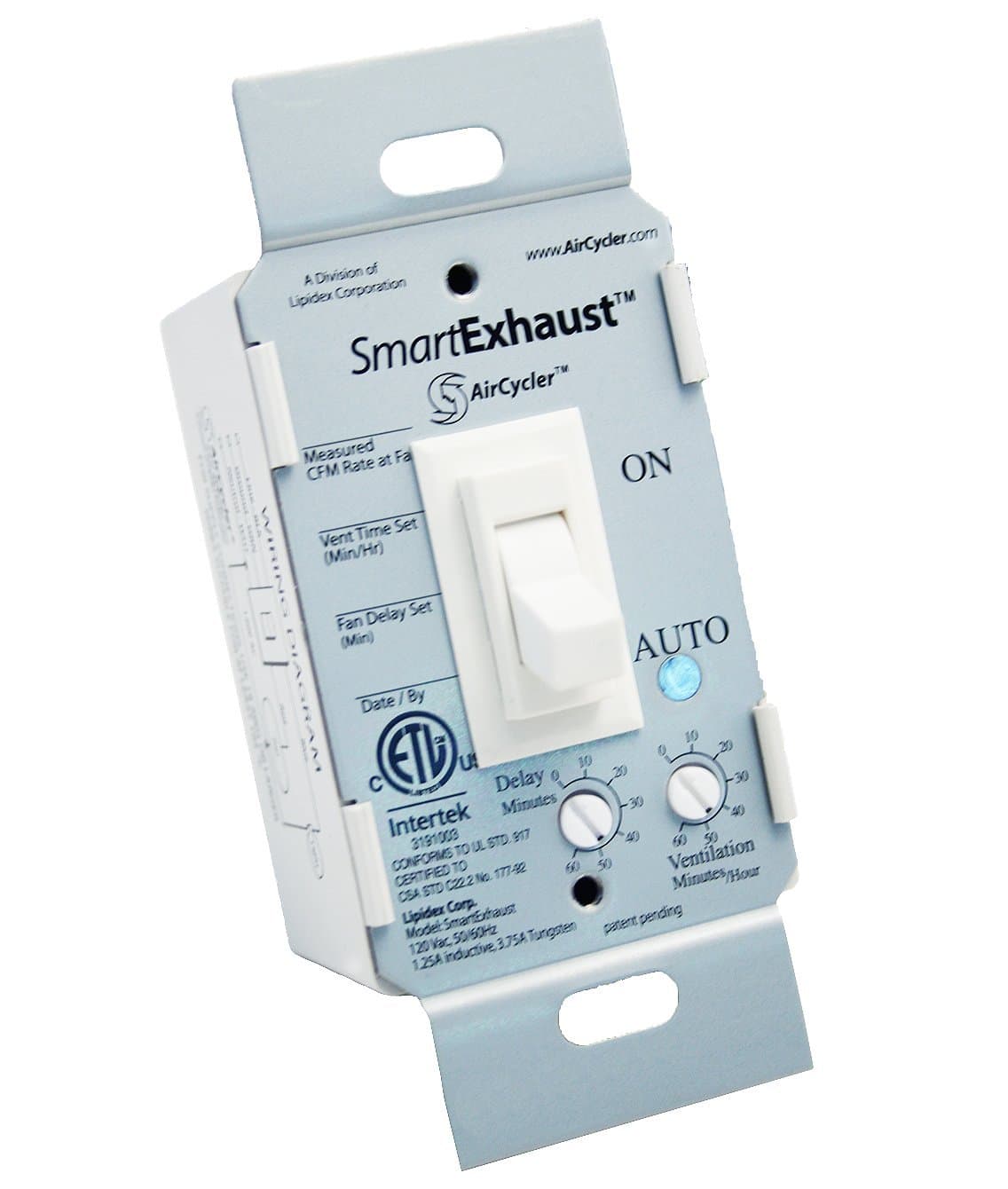 SmartExhaust Time Switch, White - SE1-W by AirCycler