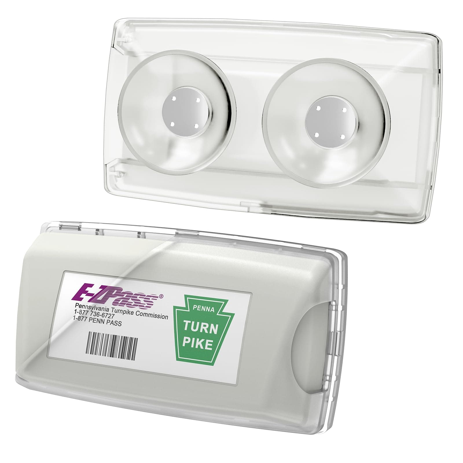 Zeyitian EZ Pass Holder with Super Strong Suction Cups for Windshield. Ezpass Holder Toll Pass Transponder iPass Holder (clear1)