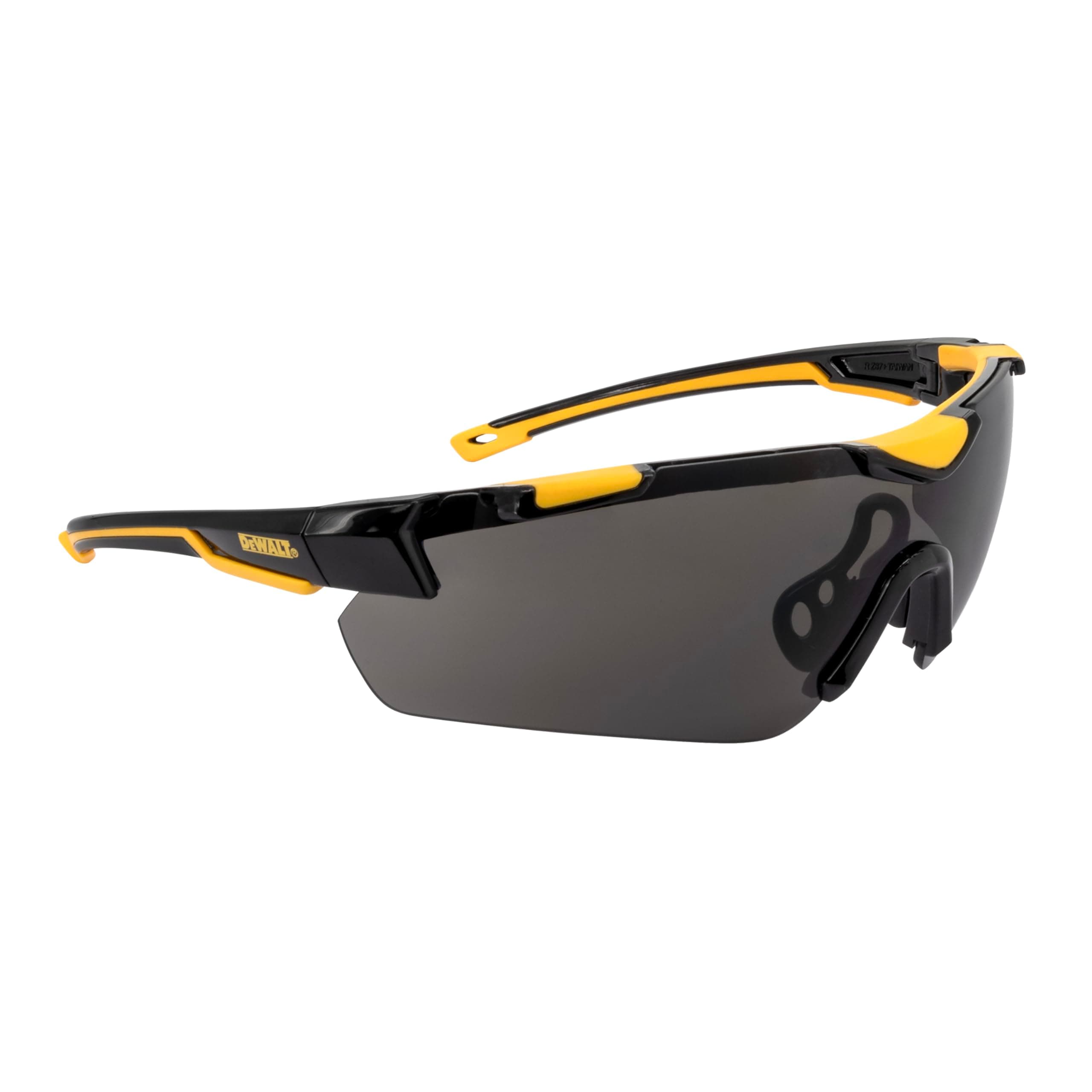 DPG110 Chisel Unisex Trim-Fit Half Frame Protective Eyewear, Black Frame Smoke Lens