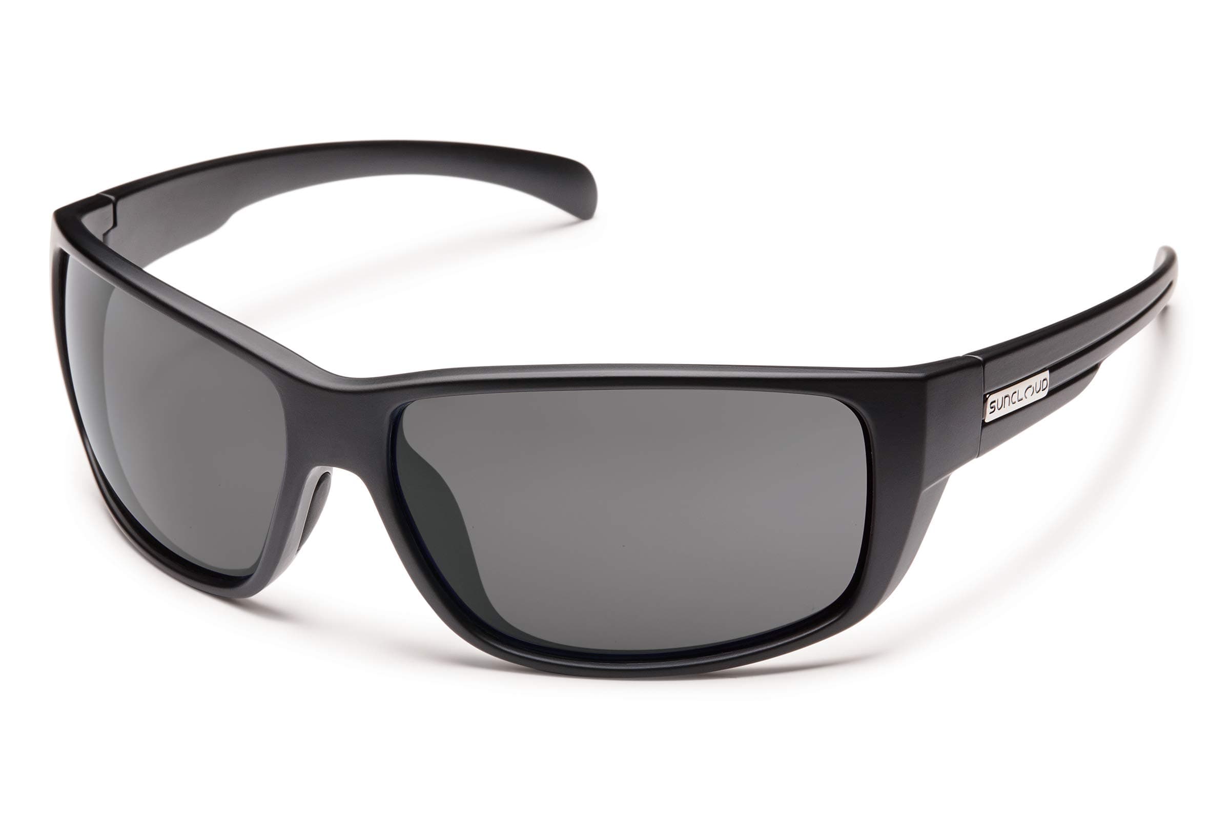 Milestone Polarized Sunglass with Polycarbonate Lens, Matte Black Frame/Gray