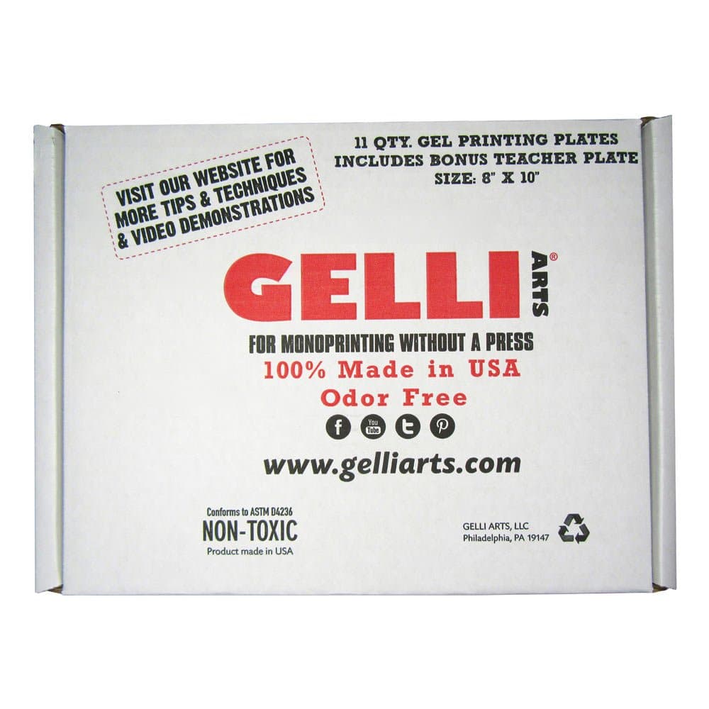 Gelli Arts® 8" x 10" Gelli® Class Pack – 11 Gel Printing Plates – Non-Toxic and Reusable