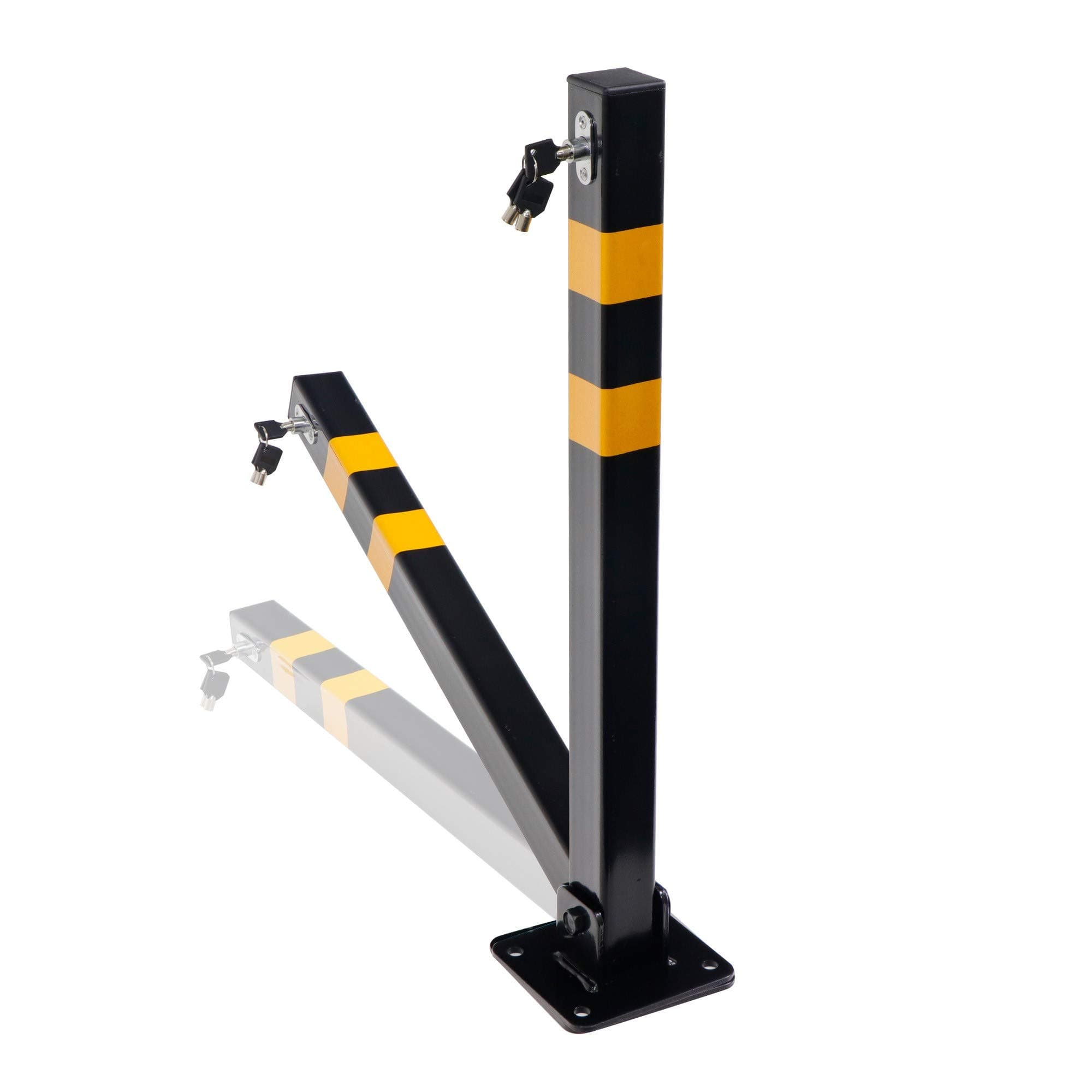FOLDING HEAVY DUTY PARKING POST - WITH KEYS AND BOLTS