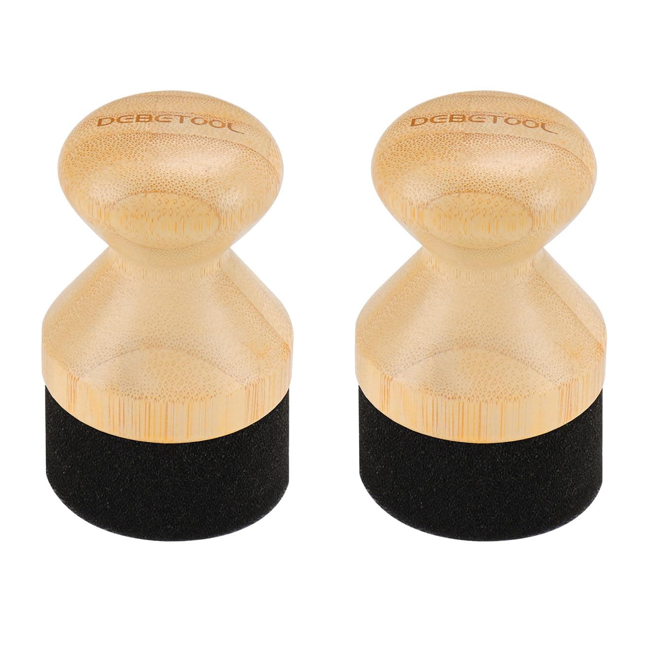 2Pack Cutting Board Oil Wax Applicator for Food Grade Mineral Oil Board - Natural Bamboo Applicator for Cutting Boards，Wooden Spatula，Spoon and Other Utensils