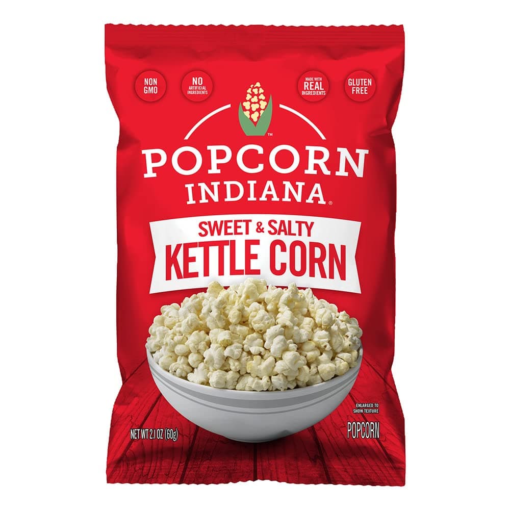 Popcorn Indiana Kettle Corn, King Size Bags Caddy, 2.1 Oz (Pack of 6)