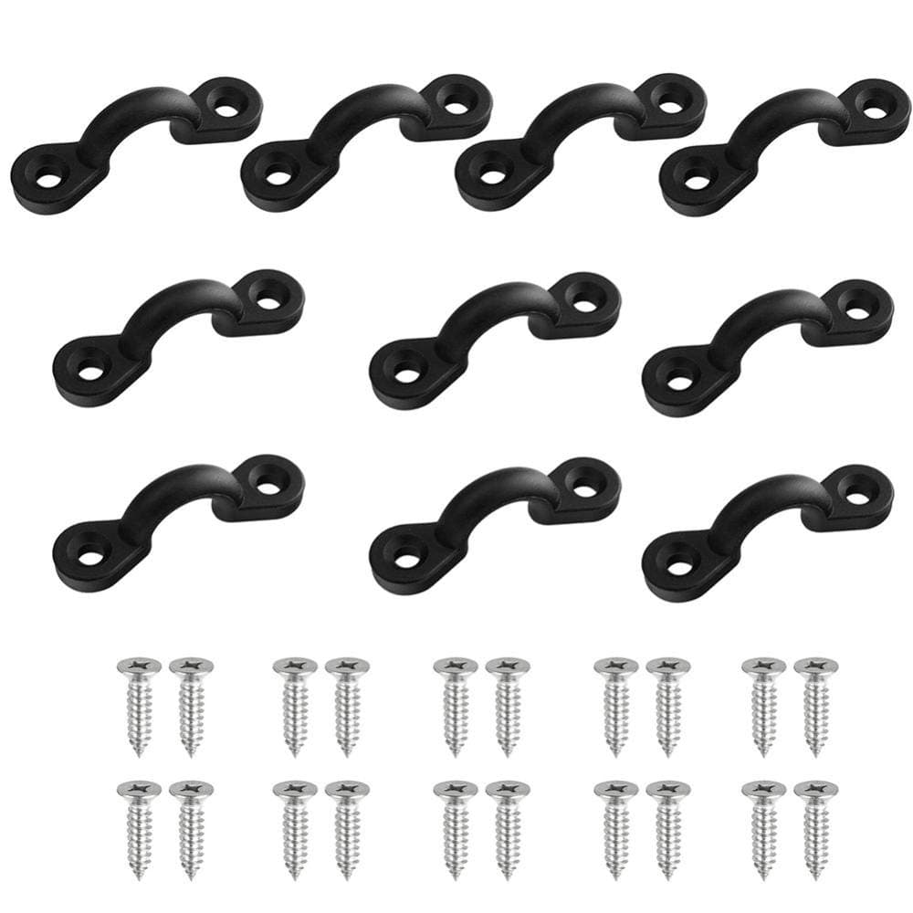 GEYMON10pcs Deck Rope Durable Lightweight Marine Hardware Kayak Handle Buckle Nylon With Screws Boat Accessories C Shape Easy Carry