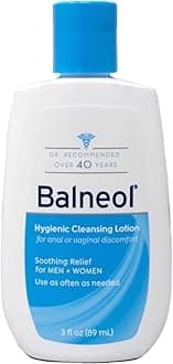 Balneol Hygienic Cleansing Lotion for Anal or Vaginal Discomfort, Soothing Relief for Men & Women, 3 fl oz (89 mL) (Pack of 10)