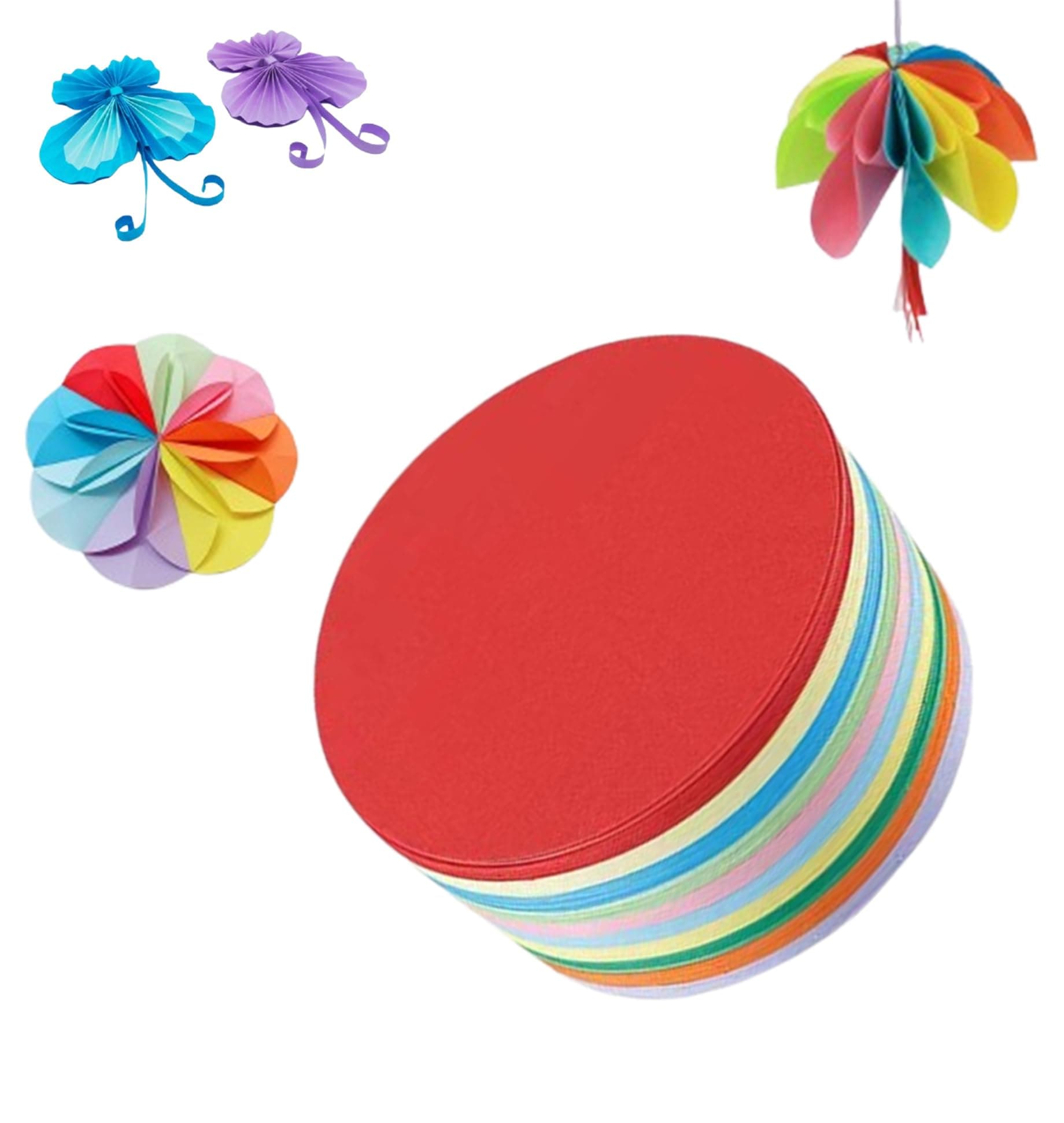 500 PCS 10 Colors Round Cutting Papers - Suitable For Various Handicrafts DIY -10cm/3.93 inches