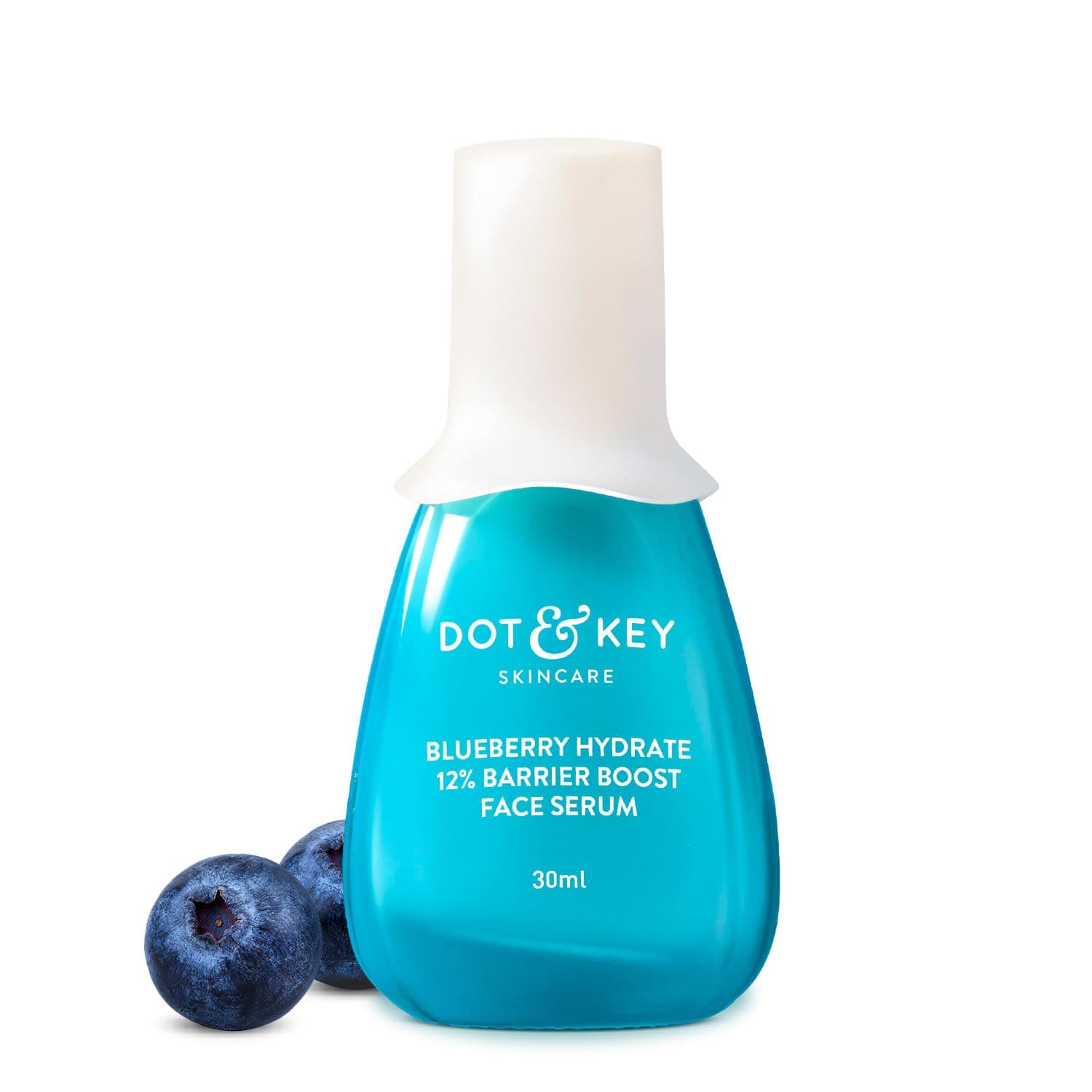 Dot & Key Blueberry Hydrate 12% Barrier Boost Serum with 7 Ceramides Niacinamide Hyaluronic Acid, Reduces Dark Spots, Brightens Skin, Provides Intense Hydration Repairs Skin 30ml