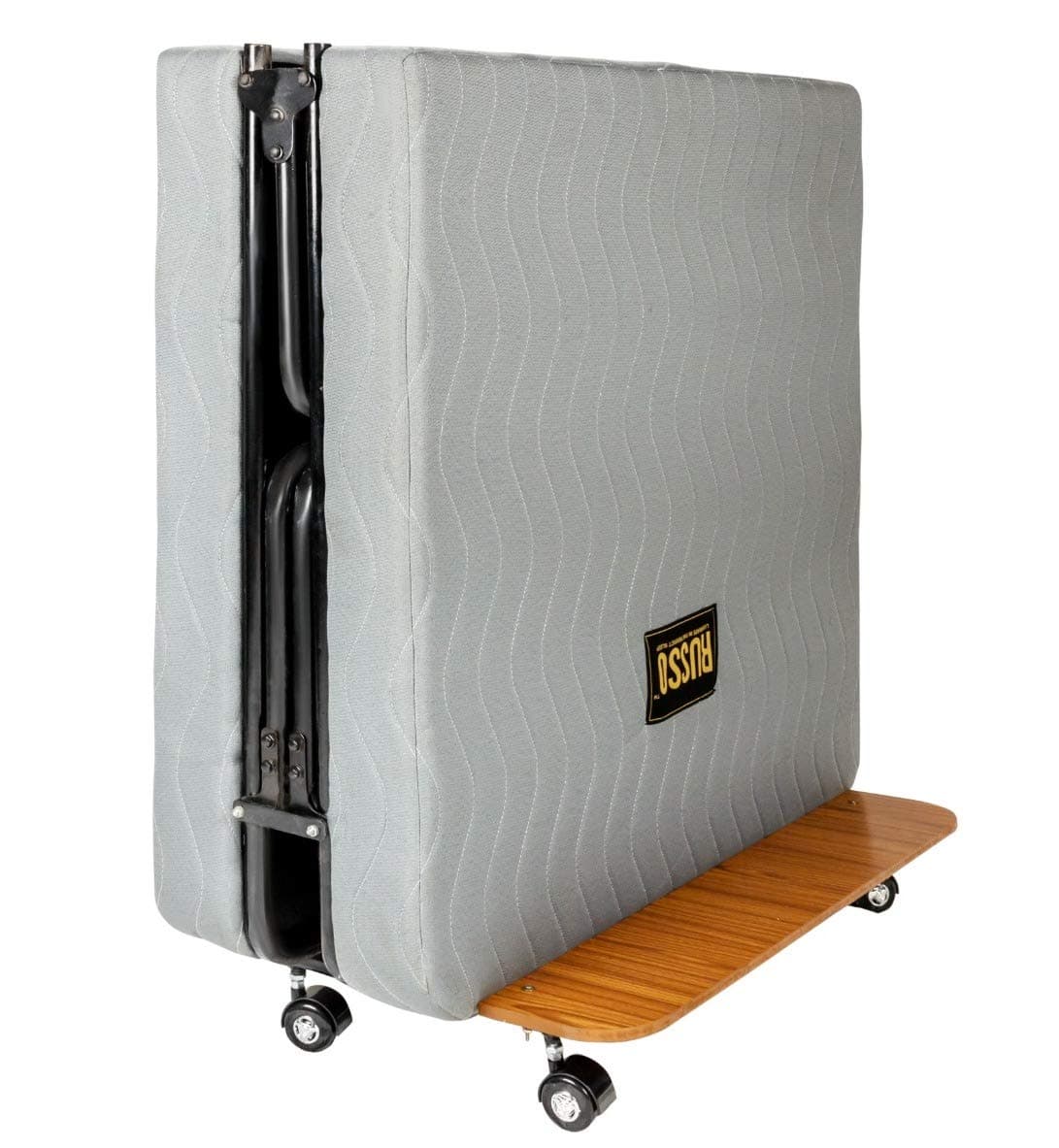 Russo Rollaway Premium Folding Bed with Wheels, Headboard & 4" Orthopaedic Mattress
