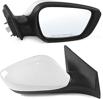Right Passenger Side Mirror Assembly Fits 2014 2015 2016 Hyundai Elantra with Power Glass Manual Folding without Blind Spot Glass Heated and Turn Signal Match to White (3Pins)