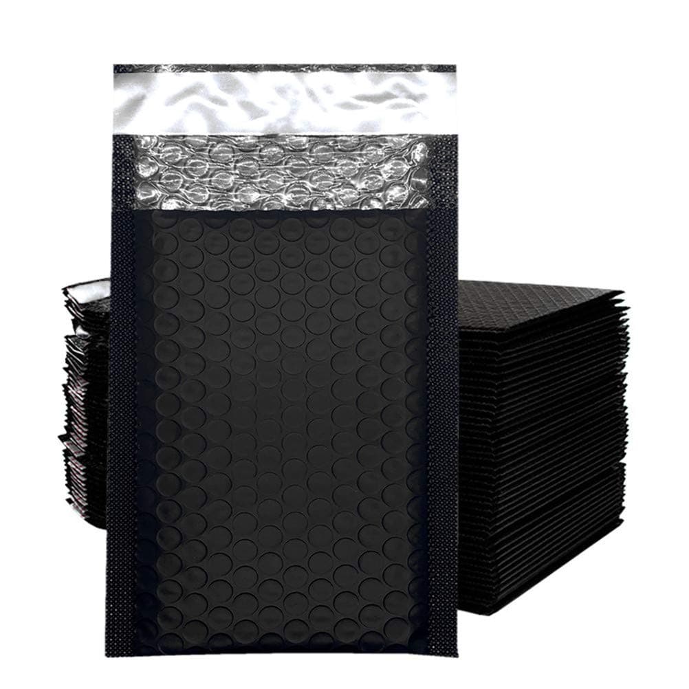 Bubble Mailers 3.5X5.9 Inch 50 Pack Small Padded Envelopes Poly Thicken Padded Self Seal Envelopes Bags(Black)