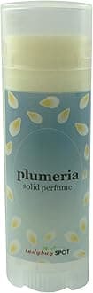 Plumeria Solid Perfume | Long-Lasting, All-Natural | Sweet Floral & Aquatic Scent | Travel Size Roll-Up Tube (0.15 oz) | Phthalate-Free, Carcinogen-Free, Toxin-Free