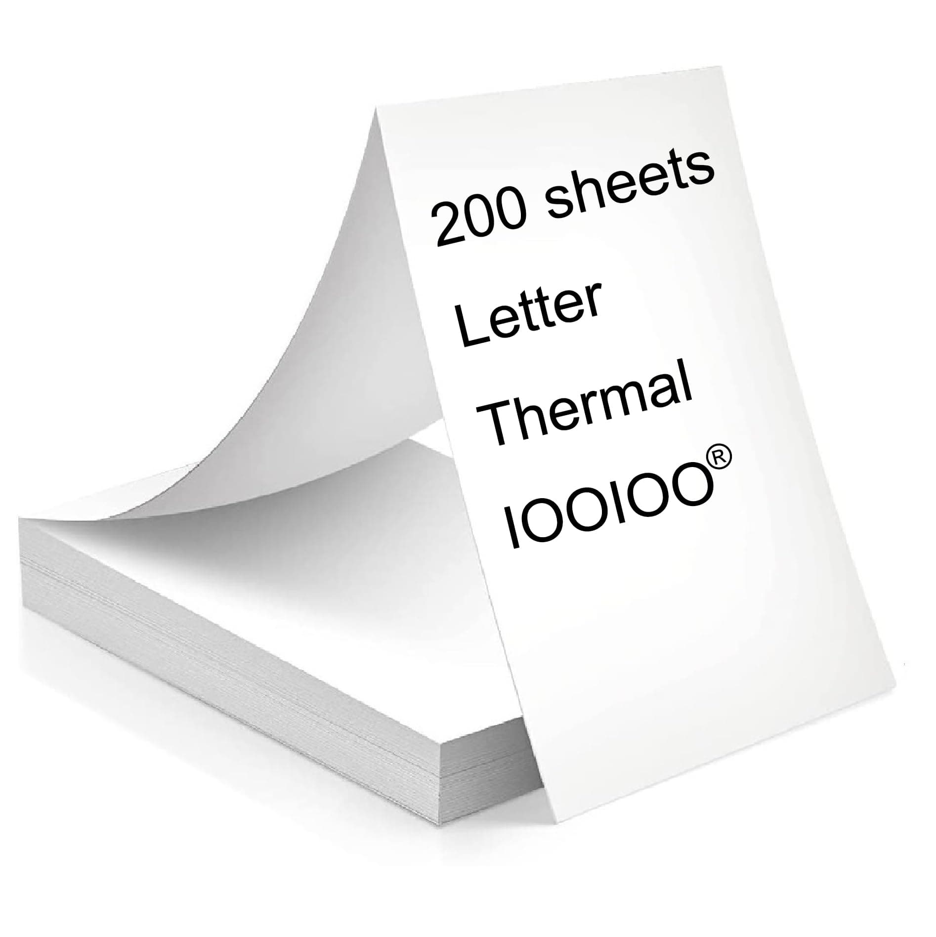 200 pages, BPS free, thermal printer paper 8.5 x 11, letter, folded, continuous, perforated, quick dry for pen, BPA free. For Gloryang, IOOIOO, Peripage, Munbyn, Jadens, Hprt, Phomemo…(3 years)