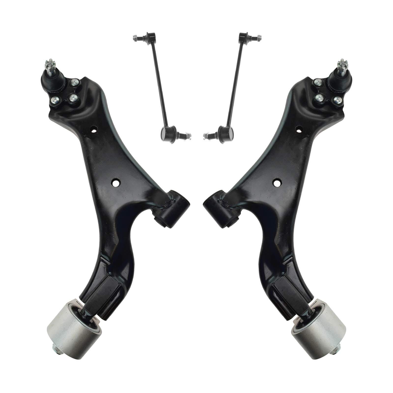 TRQ Front Suspension Kit Control Arm with Ball Joint Sway Bar Stabilizer Link Compatible with 2012-2015 Chevrolet Captiva Sport 2008-2010 Saturn Vue 2007-2009 Suzuki XL-7