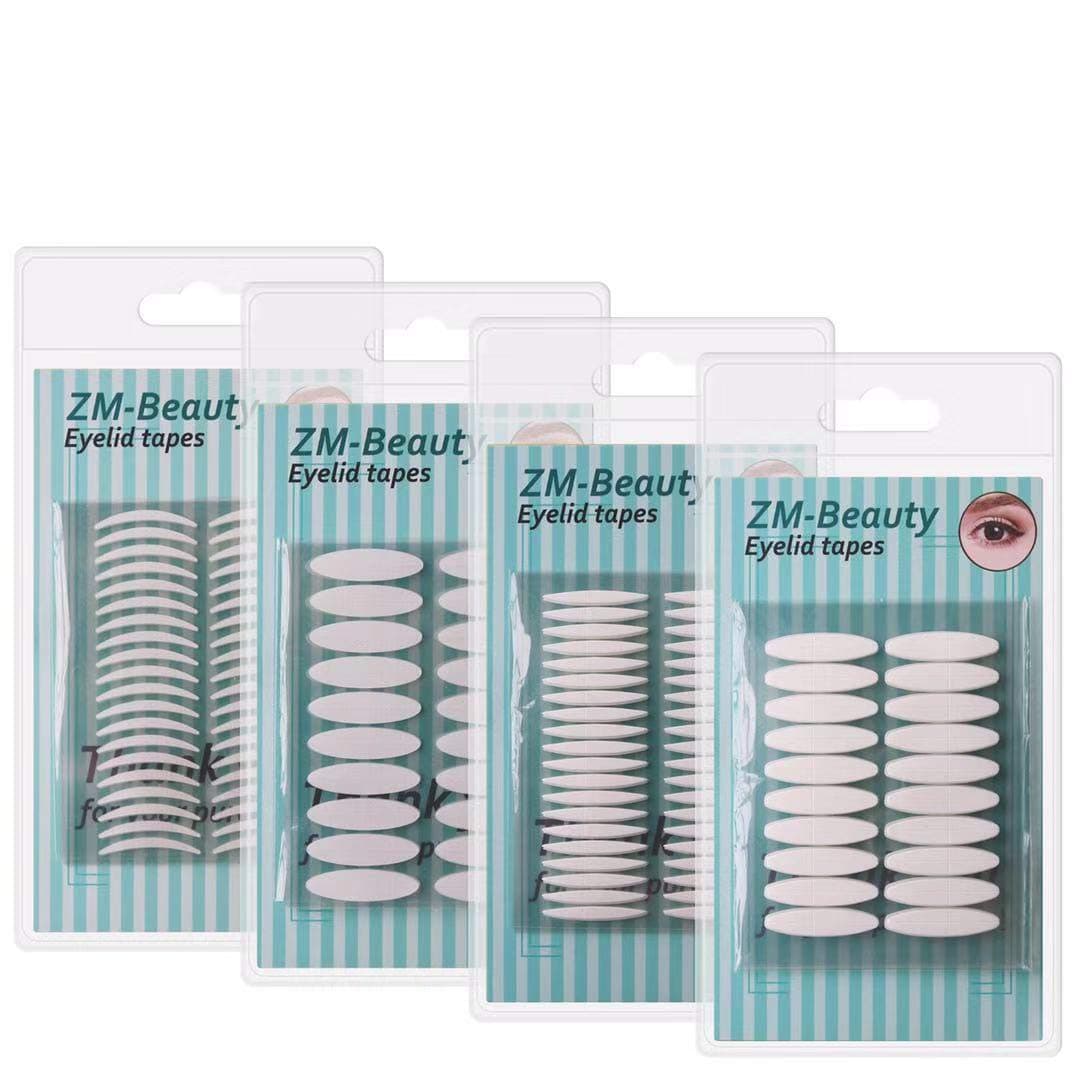4 Pack/960Pcs Natural Invisible Single/Double Side Eyelid Tapes Stickers, Medical-use Fiber Eyelid Strips, Instant lift Eye Lid Without Surgery, Perfect for Hooded, Droopy, Uneven, Mono-eyelids