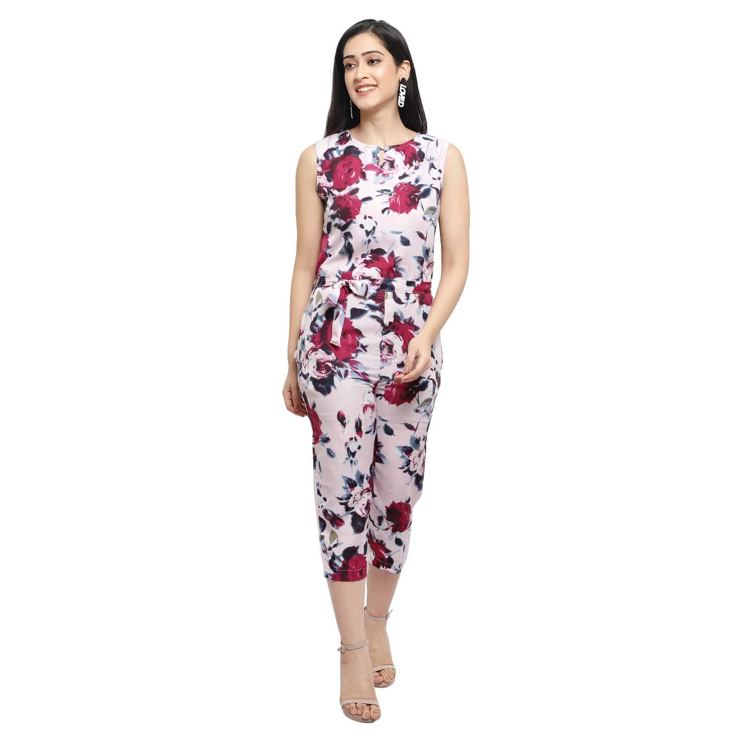 CIERGE Women's Crepe Maxi Jumpsuit