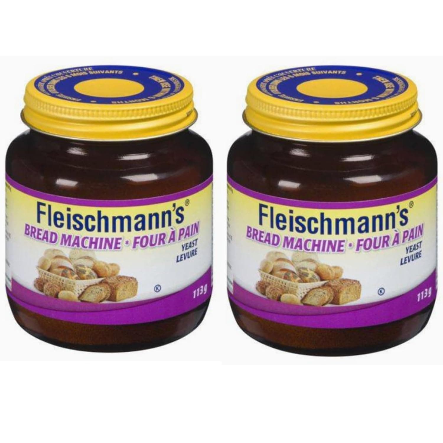 Fleischmann's Bread Machine Yeast, Also Ideal for All Rapid Rise Recipes, Equals 16 Envelopes, 4 oz Jar (Pack of 2)