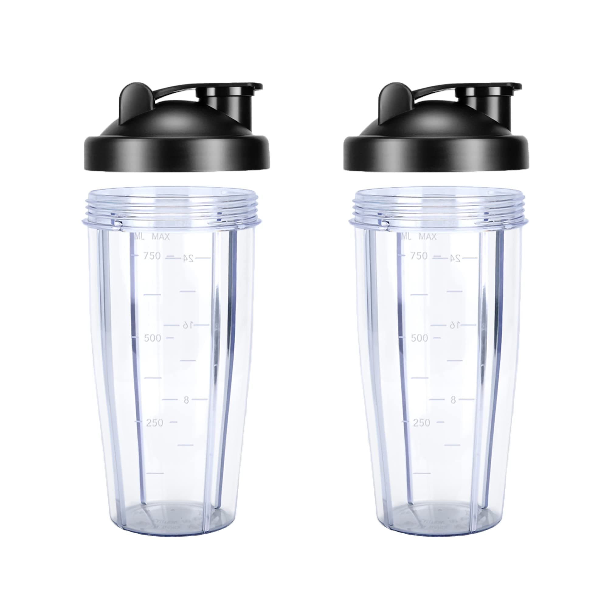 iCucina - 28 Oz Blender Cup Replacement with To-Go Lids, Cups for Protein Shakes, BPA Free Smoothie Cups (Pack of 2)