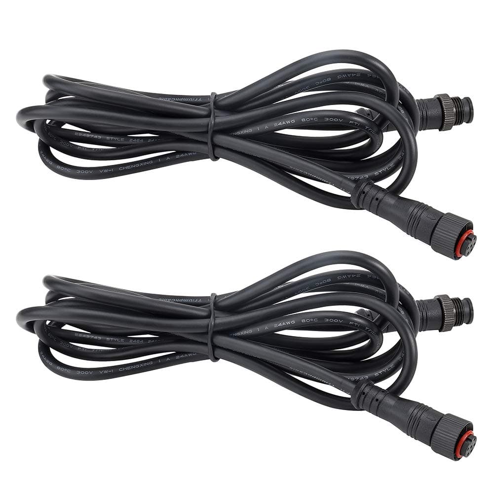 2Pcs 6 Pin 200cm Extension Cable Wire Cord for 4 Pods, 6 Pods and 8 Pods RGBW LED Rock Lights（2 Pack）