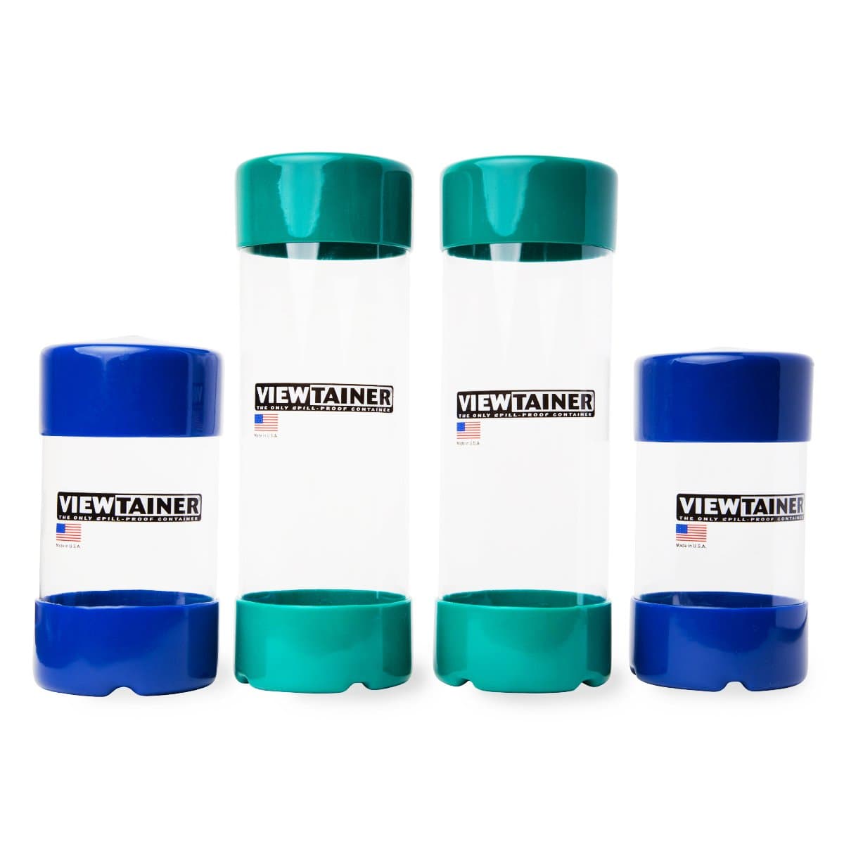 ViewtainerSlit-Top 4-Pack - 2.75" (Blue/Green)