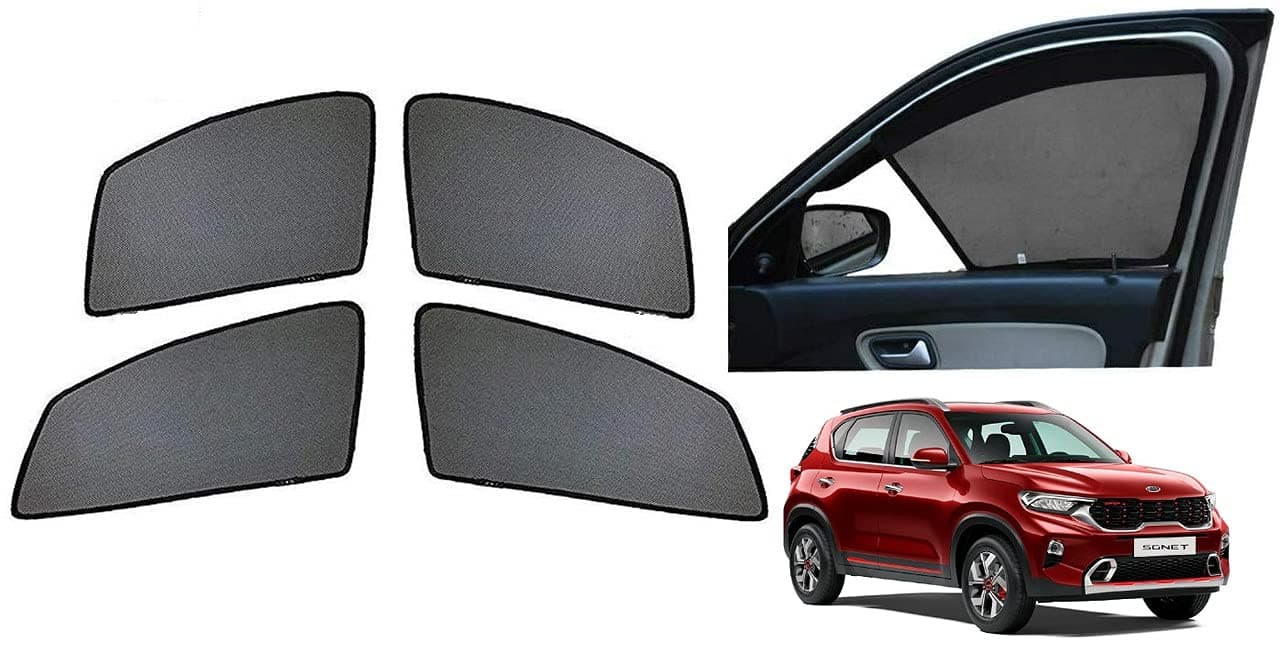 Jeet Enterprises Premium Car Half Side Windows Fix Curtains for Sonet Set of 4pc